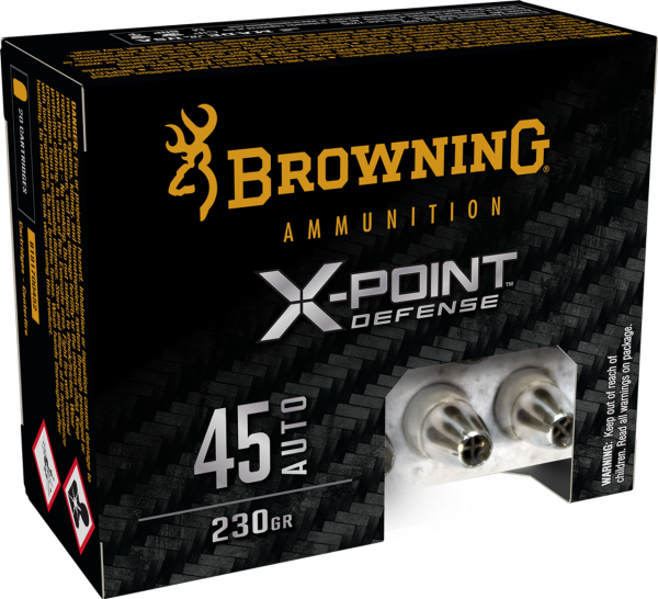 Browning Defense 45 ACP, 230gr, X-Point, 20rd Box