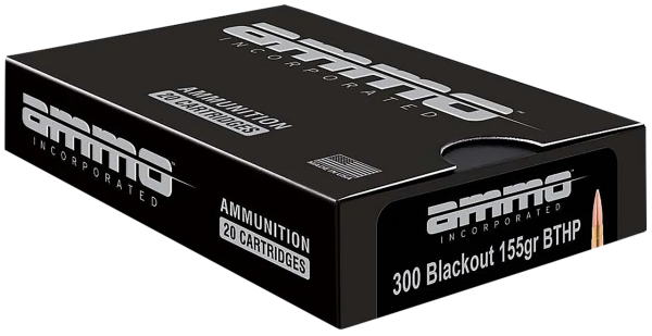 Ammo Inc Match 300 Blackout, 115gr, Boat Tail Hollow Point, 20rd Box