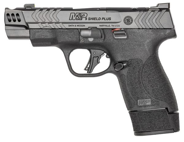 Smith & Wesson M&P9 Shield Plus 9mm, 4" Barrel, Black, Optic Ready, NMS, 15rd - Image 2