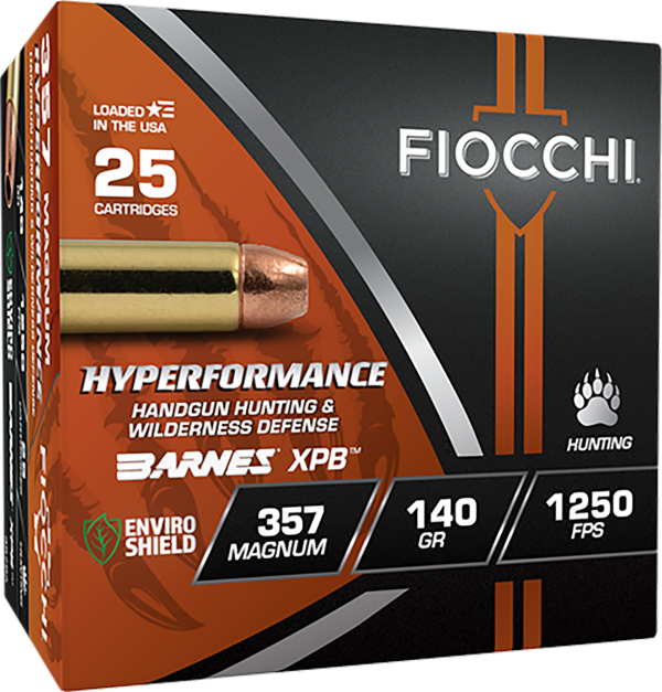 Fiocchi Hyperformance 357 Magnum, 140gr, XPB, 25rd Box