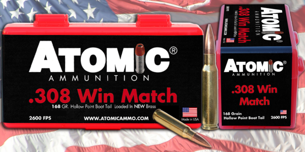 Atomic Rifle 308 Win/7.62 NATO 168gr, Tipped MatchKing, 20rd Box