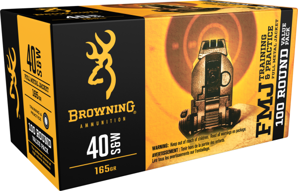 Browning BPT Performance Target 40 S&W 165gr, FMJ, 100Bx/5Cs