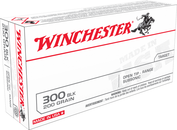 Winchester USA 300 Blackout, 200gr, Open Tip Subsonic, 20rd Box