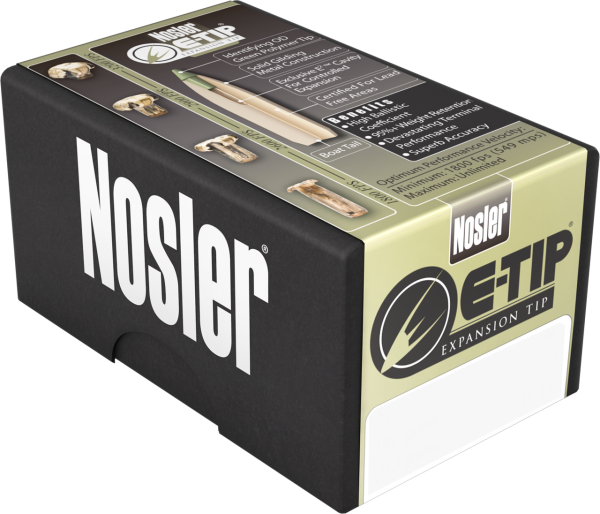 Nosler E-Tip 308 Win 7.62x51mm, 168gr, Lead-Free, 20Bx/10Cs - Image 2