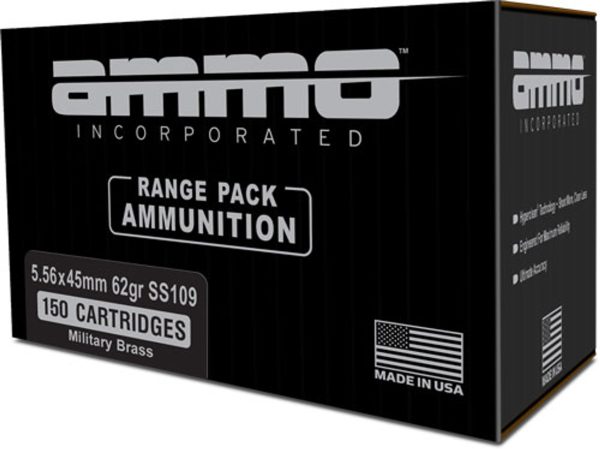 Ammo Inc Range Pack 5.56x45mm, 62gr, Full Metal Jacket, 20rd Box