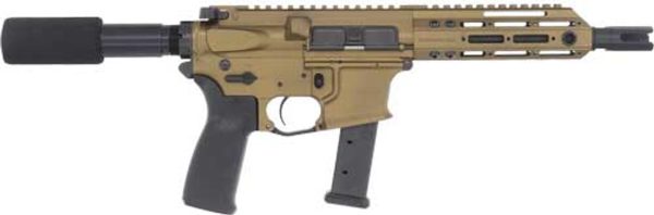 Christensen CA9mm, 9mm, 7.5" Carbon Fiber Barrel, Bronze, 6.25" M-Lok Handguard, No Brace, 21rd