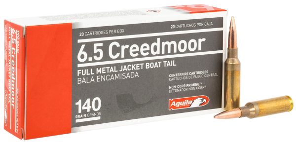 Aguila Rifle 6.5 Creedmoor, 140gr, FMJBT, 20rd Box