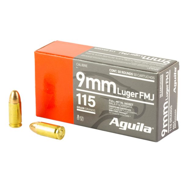 Aguila Ammunition 9mm, 115gr, Full Metal Jacket, 50rd Box