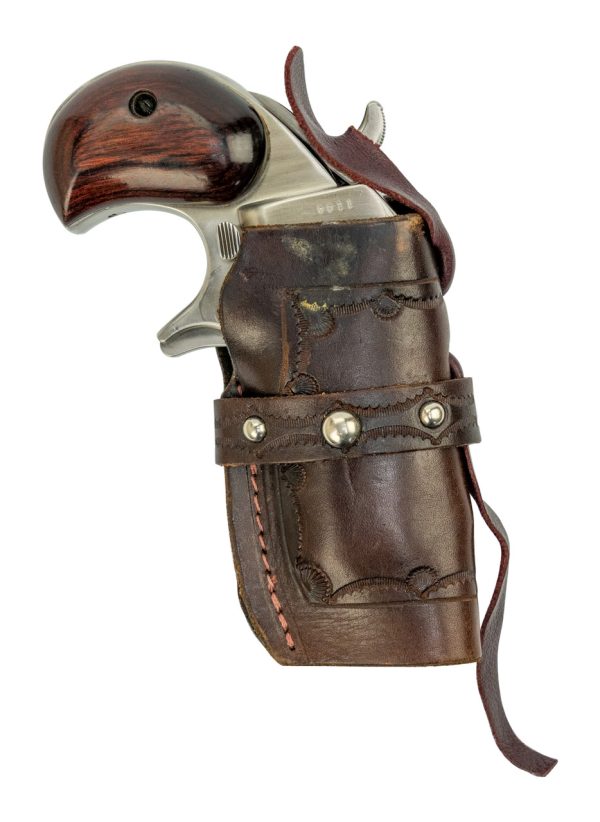 American Derringer M-1 .45 Colt/410 Ga, Trade-In, 3" Barrel, Stainless, Leather Holster - Image 3