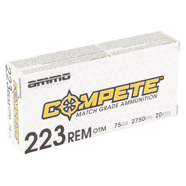 Ammo Inc Compete 223 Remington, 75gr, Open Tip Match Bullet, 20rd Box - Image 2