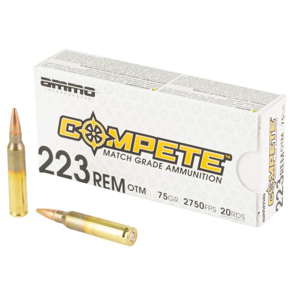 Ammo Inc Compete 223 Remington, 75gr, Open Tip Match Bullet, 20rd Box