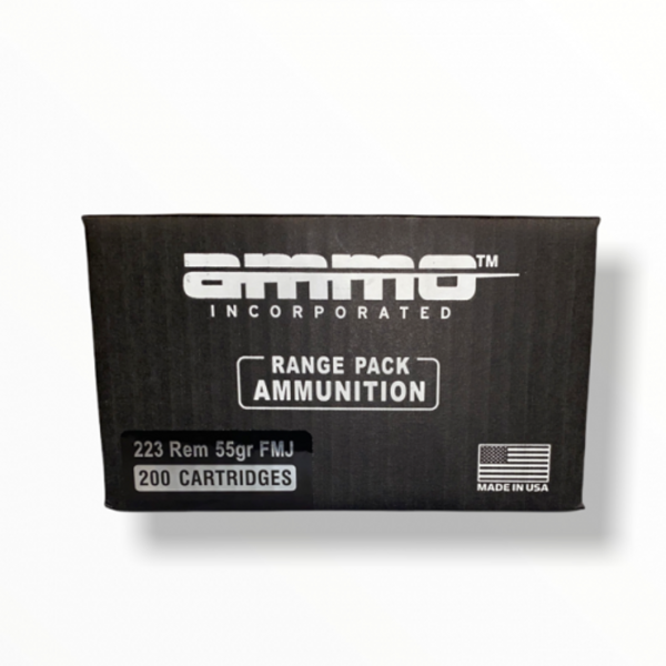 Ammo Inc Range Pack .223 Rem, 55gr, Full Metal Jacket, 200rd