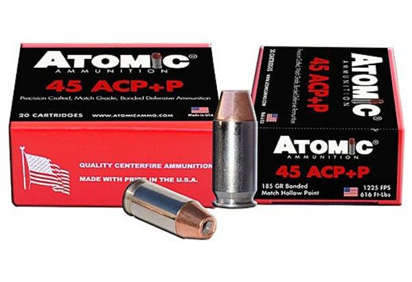 Atomic Ammunition Precision 45 ACP +P, 185gr, Bonded Match HP, 20Bx/10Cs - Image 2