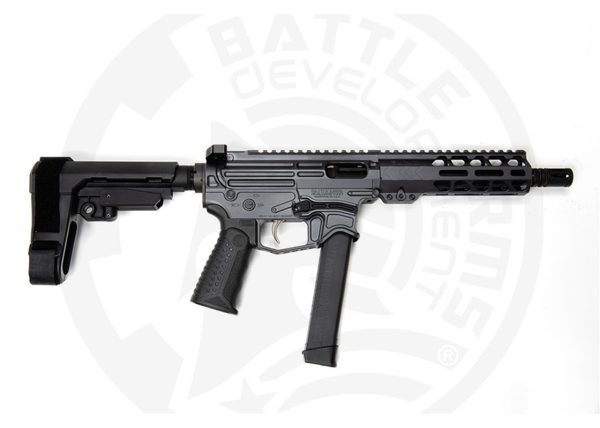 Battle Arms Development Xiphos 9P 9mm, 8" Barrel, SBA3 Brace, Battle Arms Grey, 33rd