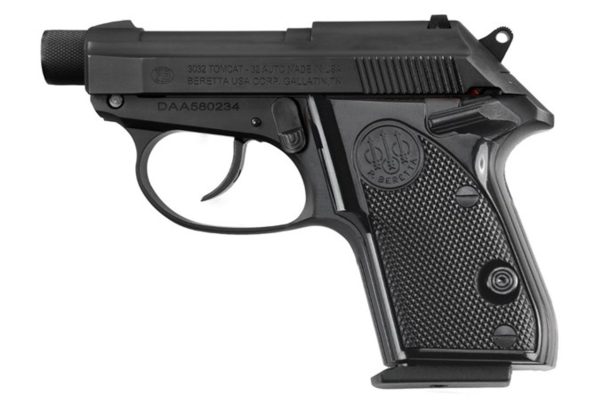 Beretta 3032 Tomcat Covert .32 ACP, 2.9" Threaded Barrel, Black, Polymer Grip, 7rd