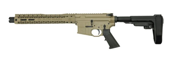 Black Rain Ordnance Fallout15 Pistol, .223/5.56, 10.5" Barrel, SBA3 Brace, Flat Dark Earth, 30rd