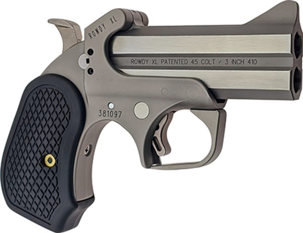 Bond Arms Rowdy XL, Derringer .410 Bore/45 Long Colt, 3.5" Barrel, 3" Chamber, Fixed Sights, Silver, 2rd - Image 3