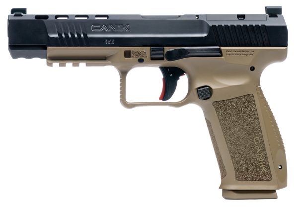 Canik TP9SFx Mete 9mm, 5.2" Barrel, Flat Dark Earth Frame, Black Slide, Optic Ready, 20rd - Image 2