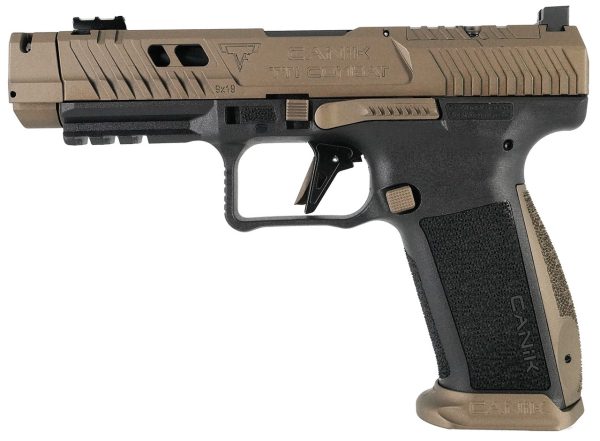 Canik TTI Combat 9mm, 4.6" Ported Barrel, Burnt Bronze Cerakote, Optic Ready, 18rd - Image 2