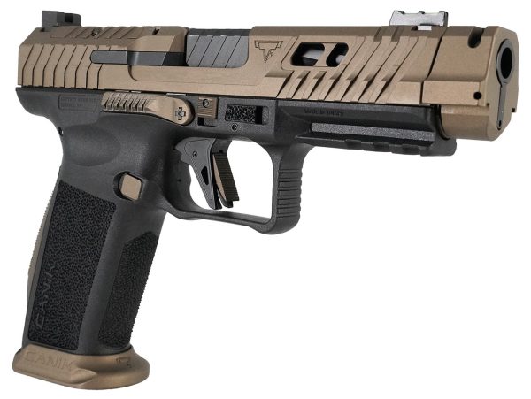 Canik TTI Combat 9mm, 4.6" Ported Barrel, Burnt Bronze Cerakote, Optic Ready, 18rd - Image 3