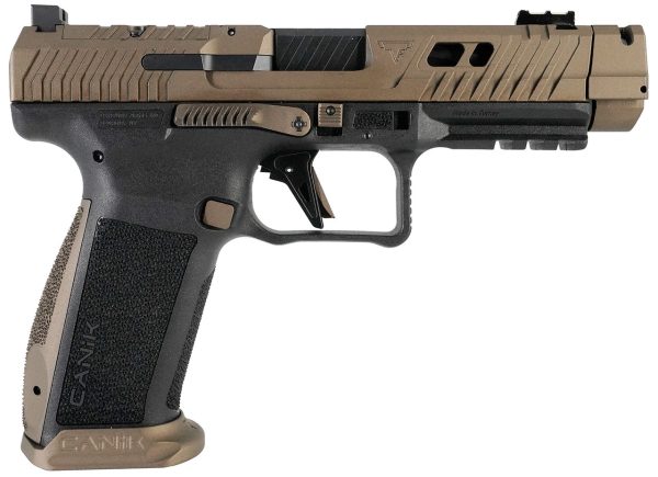 Canik TTI Combat 9mm, 4.6" Ported Barrel, Burnt Bronze Cerakote, Optic Ready, 18rd