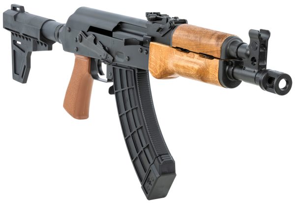 Century VSKA AK-47 7.62x39, 12.25" Barrel, Blade Brace, Black/Brown, 30rd - Image 3