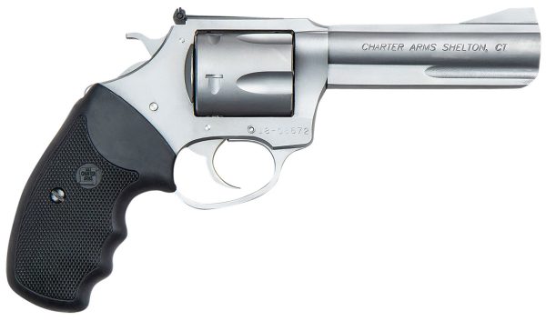 Charter Arms Professional VI 357 Magnum, 4.2" Barrel, Stainless Steel, Black Grip, 6rd