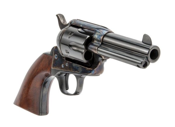 Cimarron New Sheriff 357 Magnum/38 Special, 3.5" Barrel, Case Hardened, Walnut Grip, 6rd - Image 2