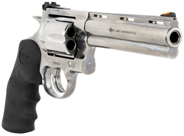 Colt Anaconda 44 Magnum, 6" Barrel, Stainless Steel, Black Hogue Grip, 6rd - Image 2