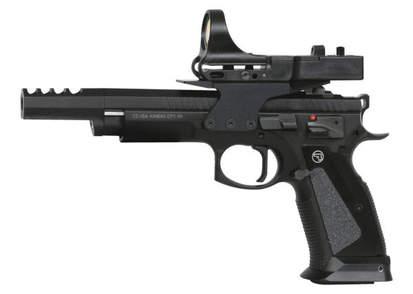 CZ 75 TS Czechmate 9mm, 5.23" Barrel, Black, C-More Red Dot Sight, 26rd - Image 2