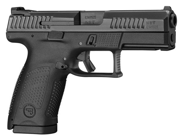 CZ P-10 C 9mm, 4" Barrel, Black, Interchangeable Backstrap, 15rd