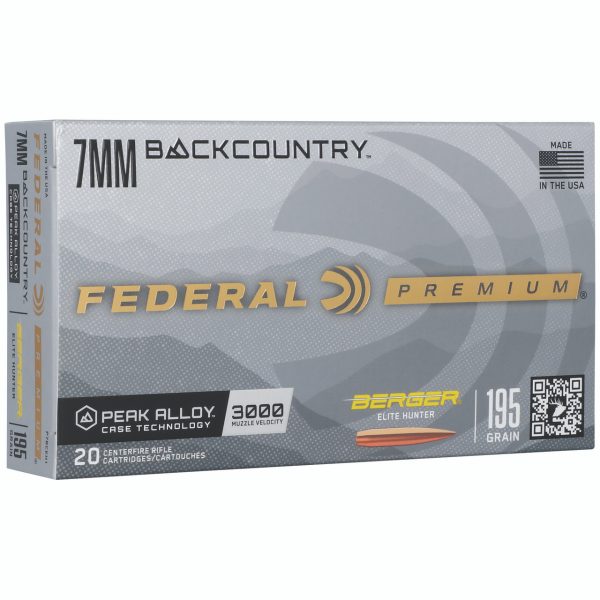 Federal Gold Medal 7mm Backcountry, 195gr, Berger, 20rd Box