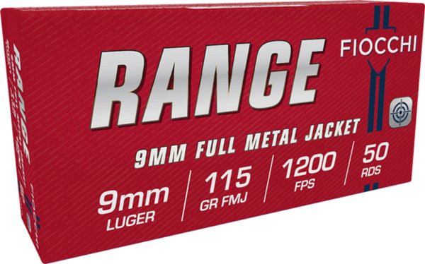 Fiocchi Red Box 9mm Luger 115gr FMJ, 50rd box