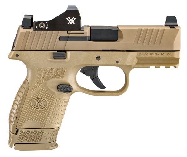 FN 509 Compact MRD 9mm, 3.70" Barrel, FDE, Vortex Red Dot, Optic Height Sight, 10rd