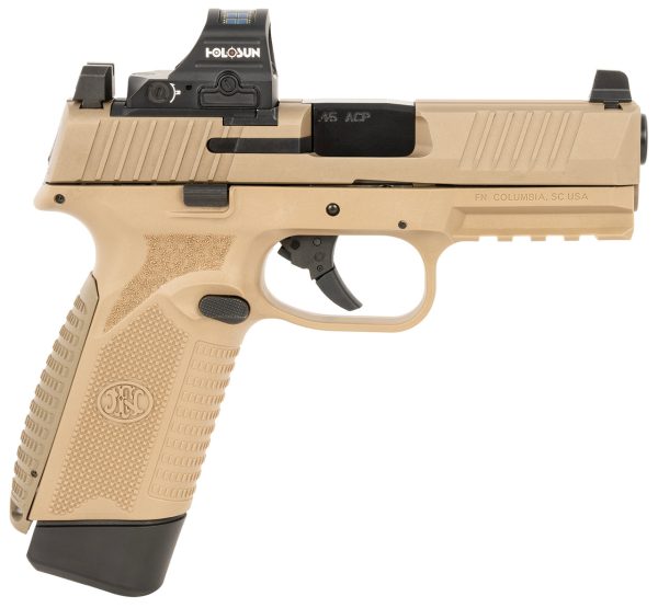 FN 545 MRD 45 ACP, 4.1" Barrel, Flat Dark Earth, Holosun 407C Red Dot Sight, 10rd