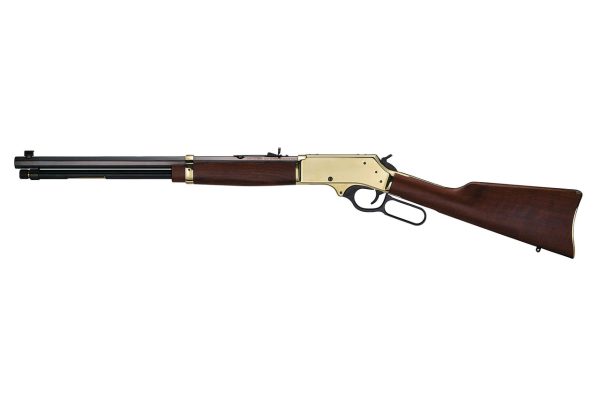 Henry Brass 30-30, 20" Octagon Blued Barrel, Side Gate, Large Loop, Walnut Stock, 5rd - Image 2