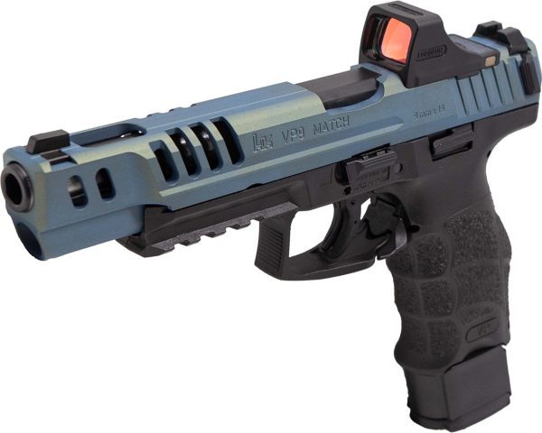 HK VP9 Match 9mm, 5.51" Barrel, Northern Lights Slide, Black Frame, Holosun SCS Reflex Sight, 20rd - Image 3