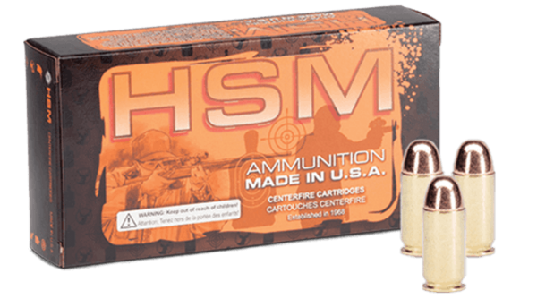 HSM 357 Magnum, 158gr, Plated Flat Point, 50rd Box