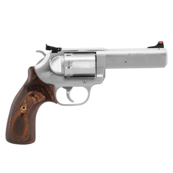 Kimber K6s DASA 357 Magnum, 4" Barrel, Brushed Finish, Silver, Wood Grips, 6rd