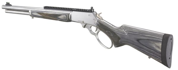 Marlin 1895 SBL Series 45-70 Government, 19.1" Threaded Barrel, Gray Laminate Furniture, Stainless Rec, 6rd - Image 3