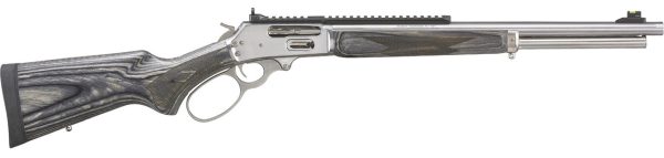 Marlin 1895 SBL Series 45-70 Government, 19.1" Threaded Barrel, Gray Laminate Furniture, Stainless Rec, 6rd