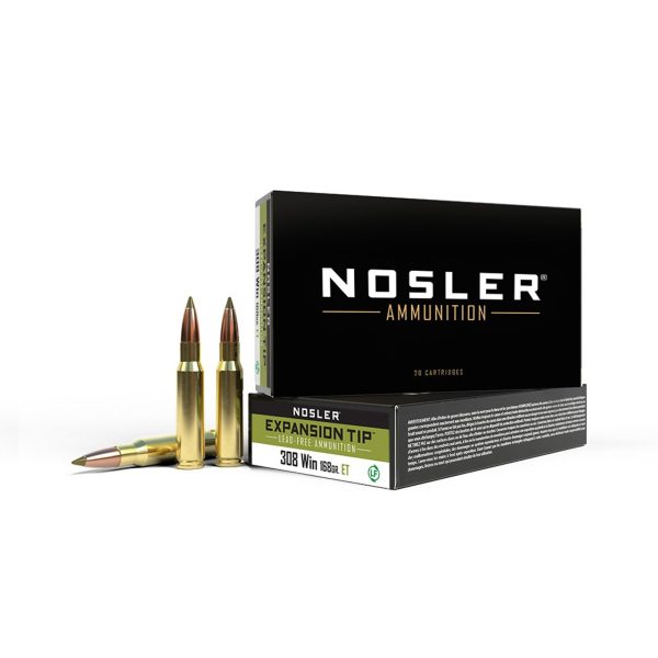 Nosler E-Tip 308 Win 7.62x51mm, 168gr, Lead-Free, 20Bx/10Cs