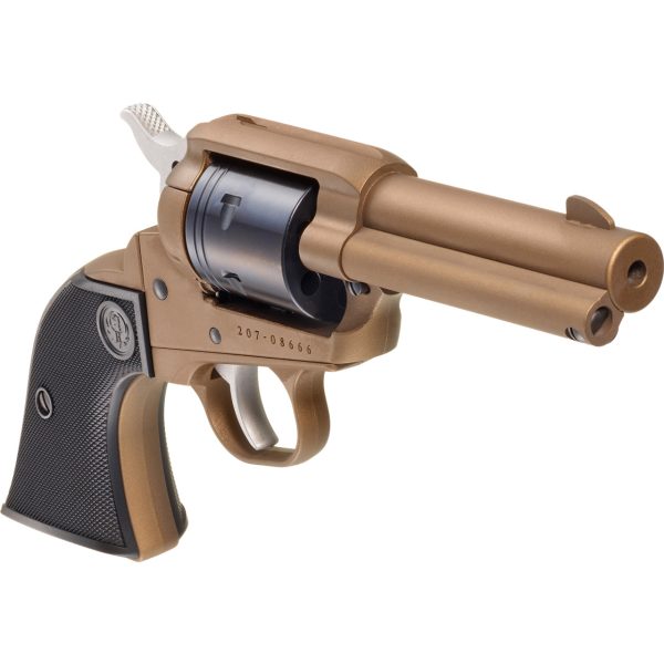 Ruger Wrangler 22 LR, 3.75" Barrel, Burnt Bronze Cerakote, Black Checkered Grip, 6rd - Image 2