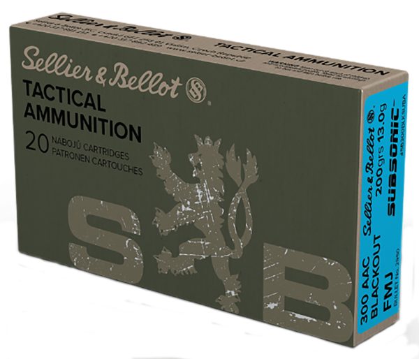 Sellier & Bellot 300 Blackout, 200gr, FMJ, Subsonic, 20rd Box