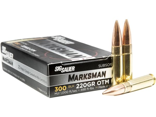 Sig Ammo Marksman .300 Blackout, 220gr, Elite Match Grade OTM,0 20rd Box