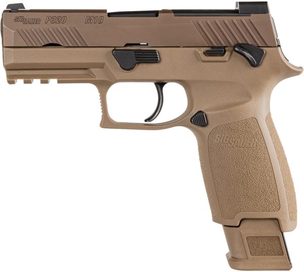 Sig Sauer P320 M18 9mm, 3.9" Barrel, Coyote Tan, Optic Ready, 21rd - Image 2