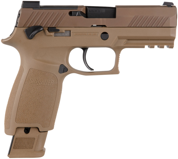 Sig Sauer P320 M18 9mm, 3.9" Barrel, Coyote Tan, Optic Ready, 21rd