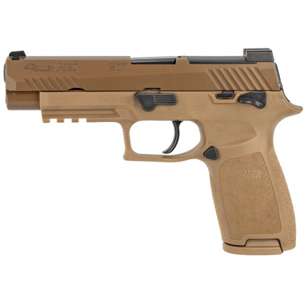 Sig Sauer P320 M17 9mm, 4.7" Barrel, Coyote Tan Slide, Flat Dark Earth Slide, Optic Ready, 21rd - Image 2