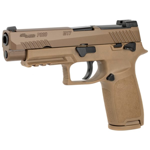 Sig Sauer P320 M17 9mm, 4.7" Barrel, Coyote Tan Slide, Flat Dark Earth Slide, Optic Ready, 21rd - Image 3