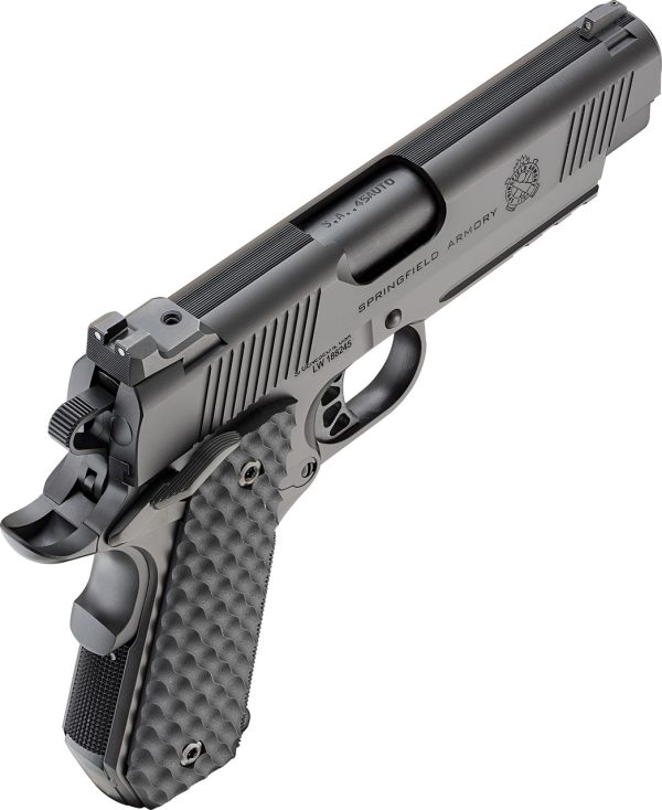 Springfield 1911 TRP 45 ACP, 4.25" Barrel, Black Cerakote, G10 Black Grips, 3x7rd Mags - Image 4